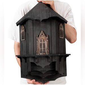 XL Wooden gothic Castle Bat Houses for Outside Bat Box Four Chamber Box